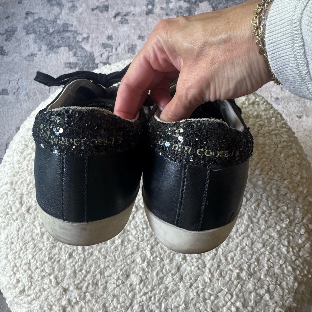 Golden Goose Black Leather & Suede Sneakers - Picture 6 of 8